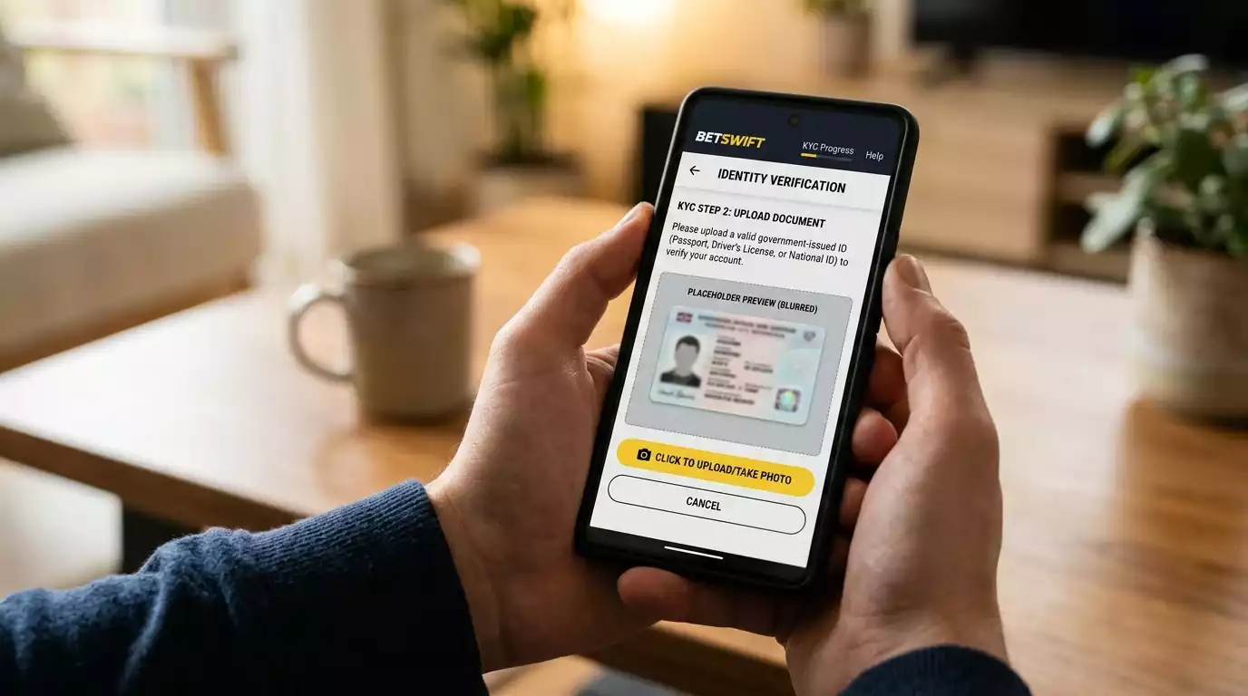Mobile KYC verification step requesting additional document upload