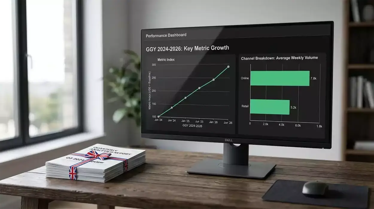 Analyst desk view of UK gross gambling yield figures for 2024 to 2026